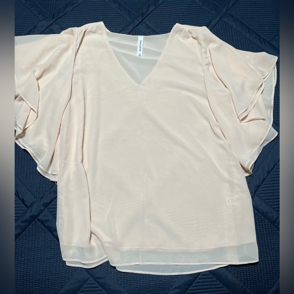 Cream Zenana Outfitters blouse